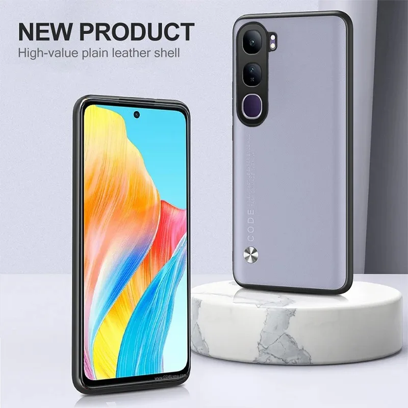 

Роскошный чехол для VIVO Y21D, приятный для кожи кожаный матовый противоударный чехол для VIVO Y21D, чехол для телефона
