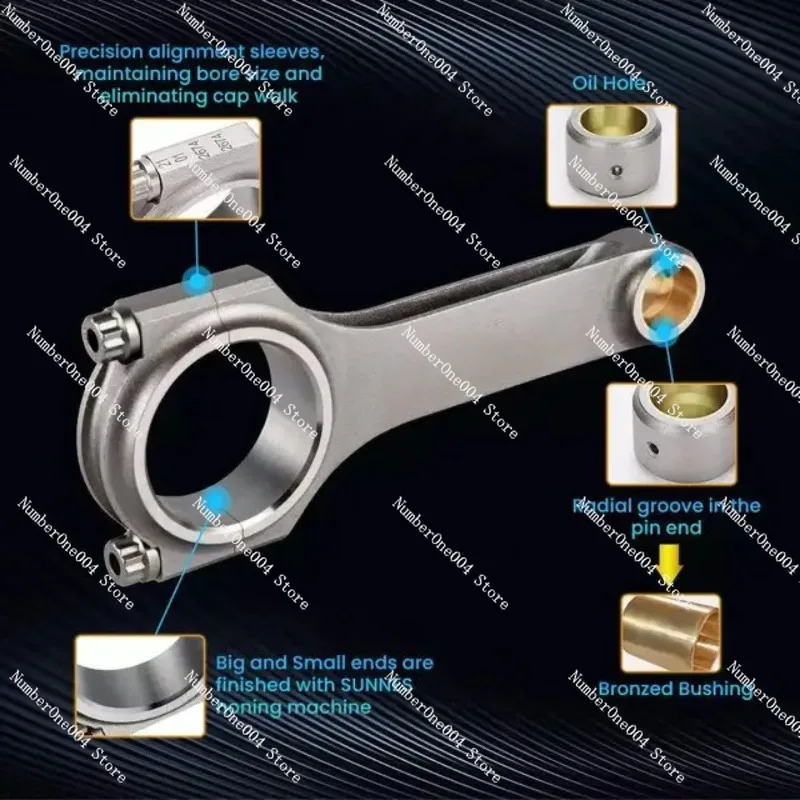 1JZ Forged Connecting Rod 1JZ-GTE~ 1JZ-GE H-type Connecting Rod Can Support 1200 Horsepower (One Piece)