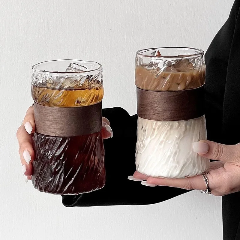 Glass Coffee Mugs With Cup Cover Transparent Tea Glasses for Hot/Cold Beverages  Americano, Cappuccino