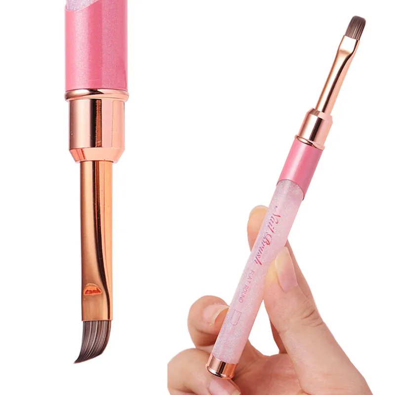 

1/2PCS Pink Nail Glue Phototherapy Pen UV Gel Brush Pen Acrylic Nail Painting Drawing Brush Manicure Professionnel Brushes Tool