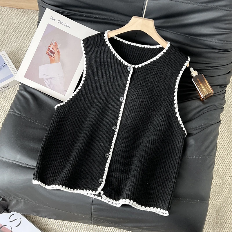 

Цветная блузка с кружевной отделкой, открытый кардиган, свитер, жилет, женский осенне-зимний свободный многослойный жилет, вязаный цвет ort Sle