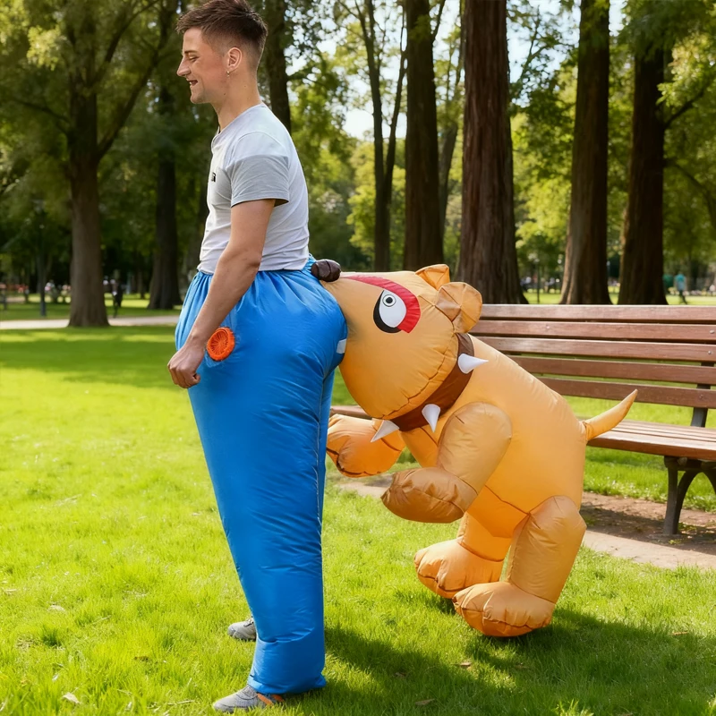 

Inflatable Biting Butt Monster Costume Humorous Prank Blow Up Outfit Christmas Carnival Party Cosplay Novelty Dress Up Prop
