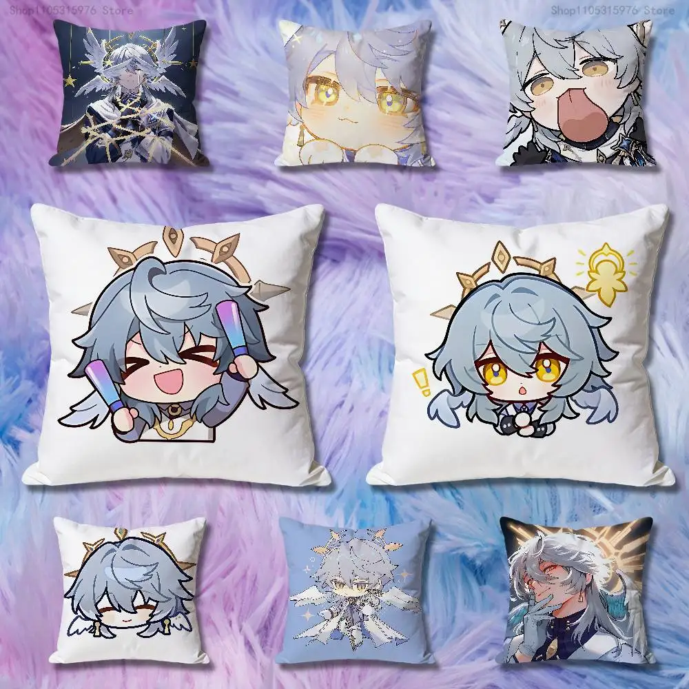 

H-Honkai Star Rail Sunday Pillow Cases for Bedroom Living Room Sofa Home Decor Polyester Cushion Cover with Zipper
