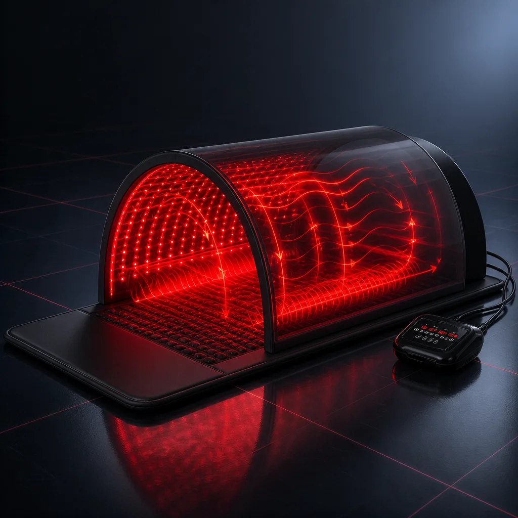 Professional Red Light Infrared Sauna Dome 5-in-1 Post-Training Wellness System for Athlete Muscle Recovery and Detox