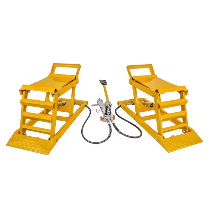 

Repair Lifting Equipment Vehicle Tool 2T Car Ramp Lift a Pair/2 Car Lift Ramp Portable Steel Hydraulic Jack Lifter