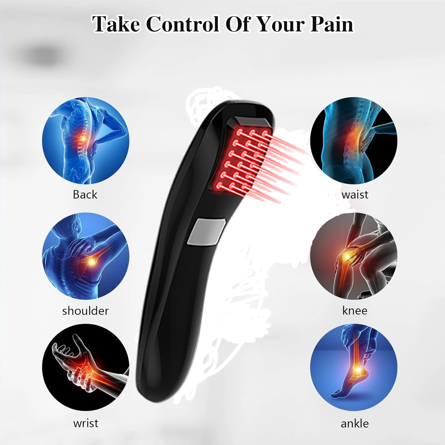 18x620nm Laser Therapy Device,Infrared Light Therapy Device for Pain Relief, Deep Penetrating for muscle Aches Neuropathy, Joint