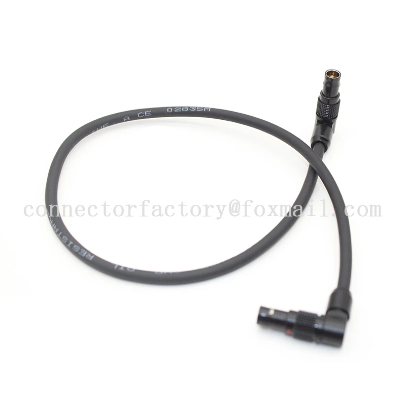 Black FSG With Shield Cable 0B 2 3 4 5 6 7 9 Pin 360 degrees Adjustable Right Angle Male Plug Push-pull Self-Locking Connector