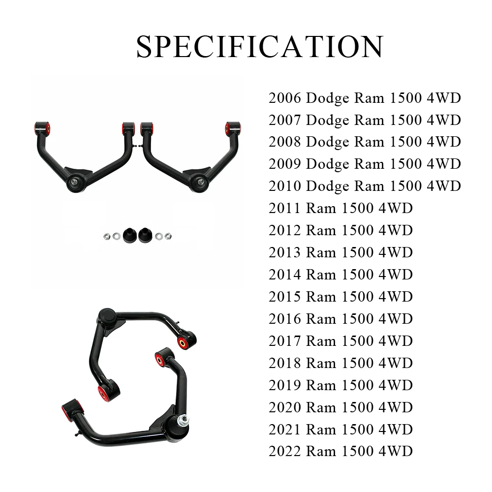 For 2-4'' Lift 2006-2022 4WD Dodge ram 1500 Front Upper control arm