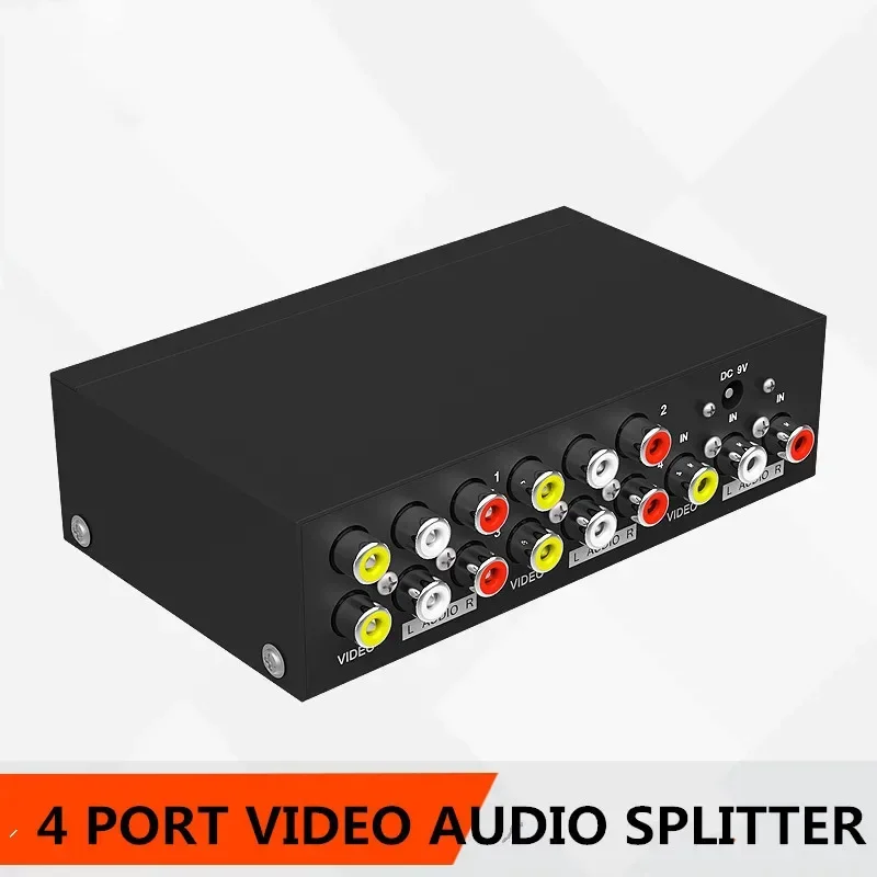 

4/8-портовый AV-сплиттер 1 в 4 выхода RCA Видео-аудио Разветвитель 1x4 1x8 Коробка 8-полосный CVBS RCA Разветвитель видео-аудио Разветвитель без переключателя