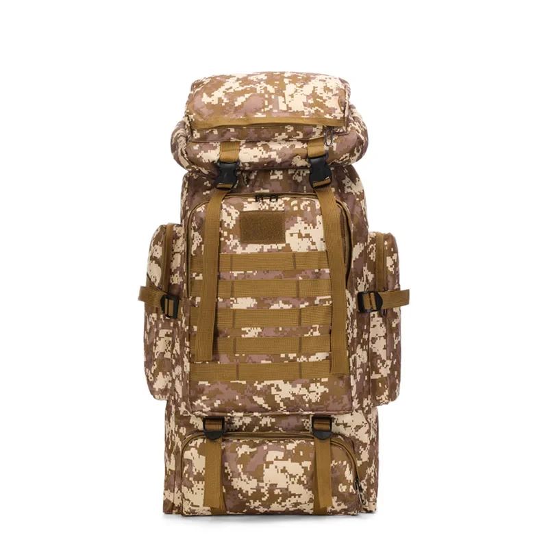 80L Large Capacity Waterproof Camouflage Bag Leisure Tactical Backpack Outdoor Sports Hiking Travel Backpack