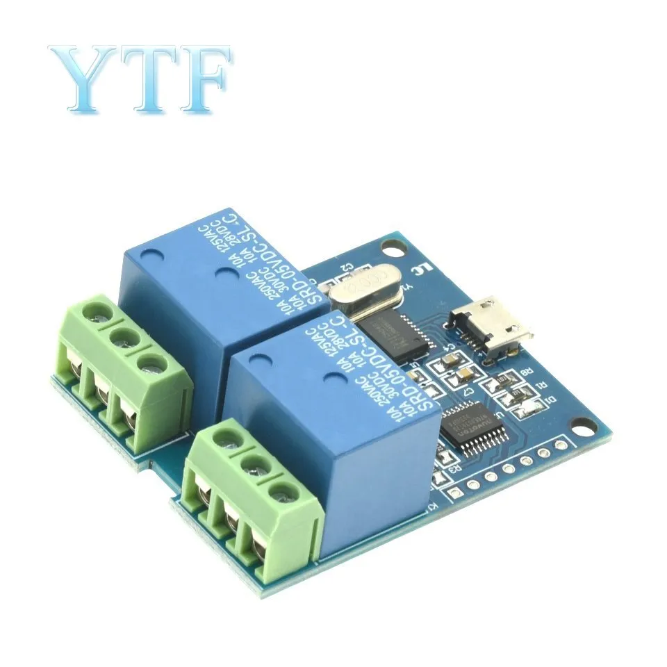 Módulo de relé USB tipo LCUS-1, convertidor electrónico, PCB, interruptor de Control inteligente, 1/2 canales, LCUS-2