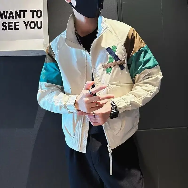 Advanced Splicing Jacket for Men New Popular Trend Brand Jacket Cool and Stylish Men\'s Casual Top