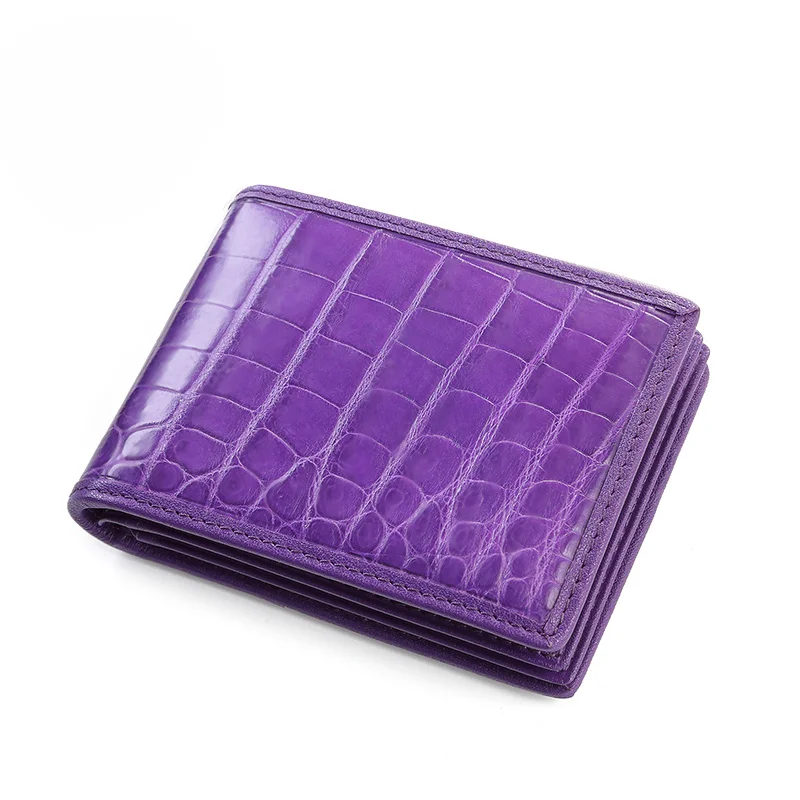 Thailand Crocodile Skin Genuine Leather License Driver's License Multiple Spaces Women High Card Bags Coin Holders Wallet Female