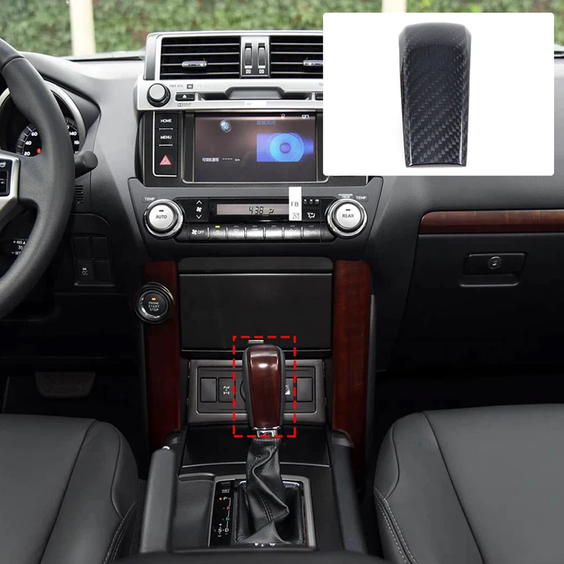 

Для 2010-2017 Toyota Prado FJ150 настоящая крышка ручки переключения передач из углеродного волокна, украшение автомобиля, модификация, детали