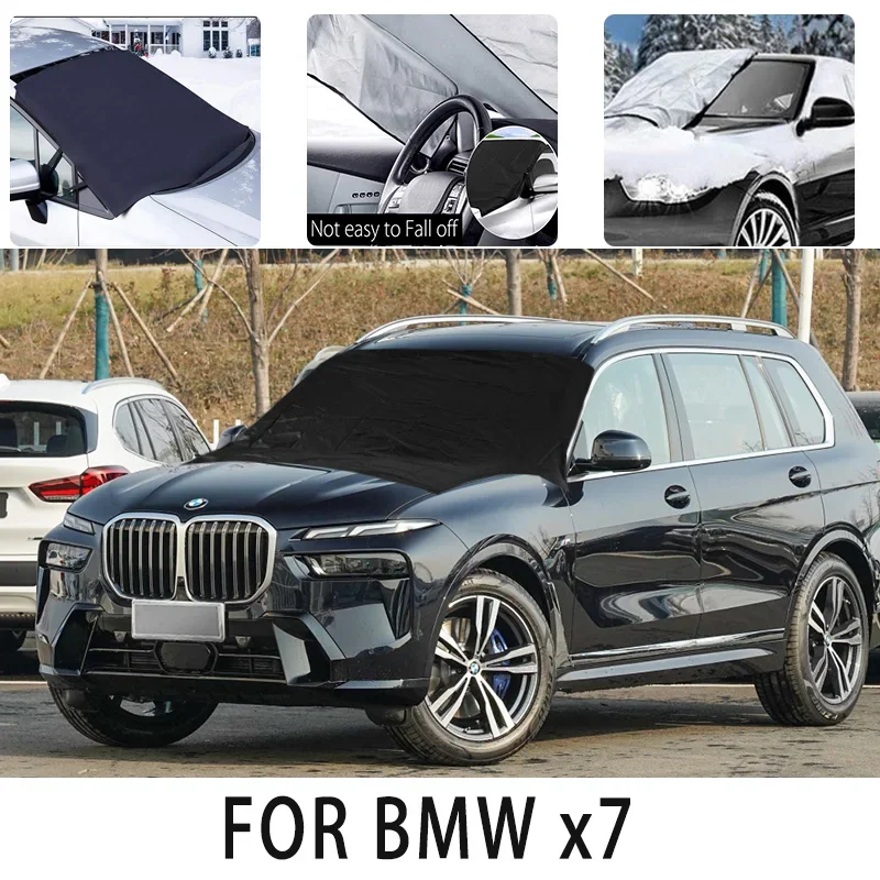 

Carsnow cover front cover for BMW x7 snowprotection heat insulation shade Sunscreen wind Frost prevention car accessories