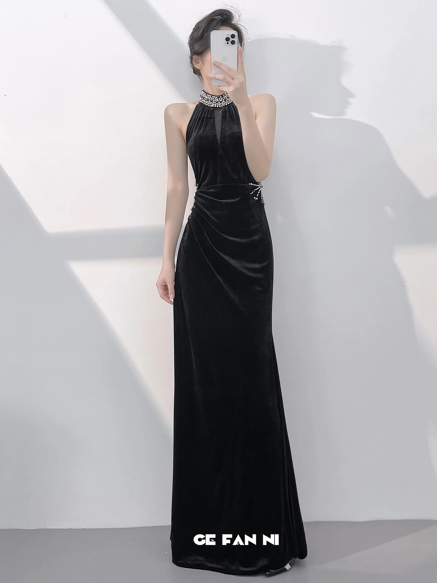 

Новое вечернее платье Ele Velvet 2025 года: Элитное модное бальное платье-русалка для женщин, черное, с пайетками, для ежегодных мероприятий