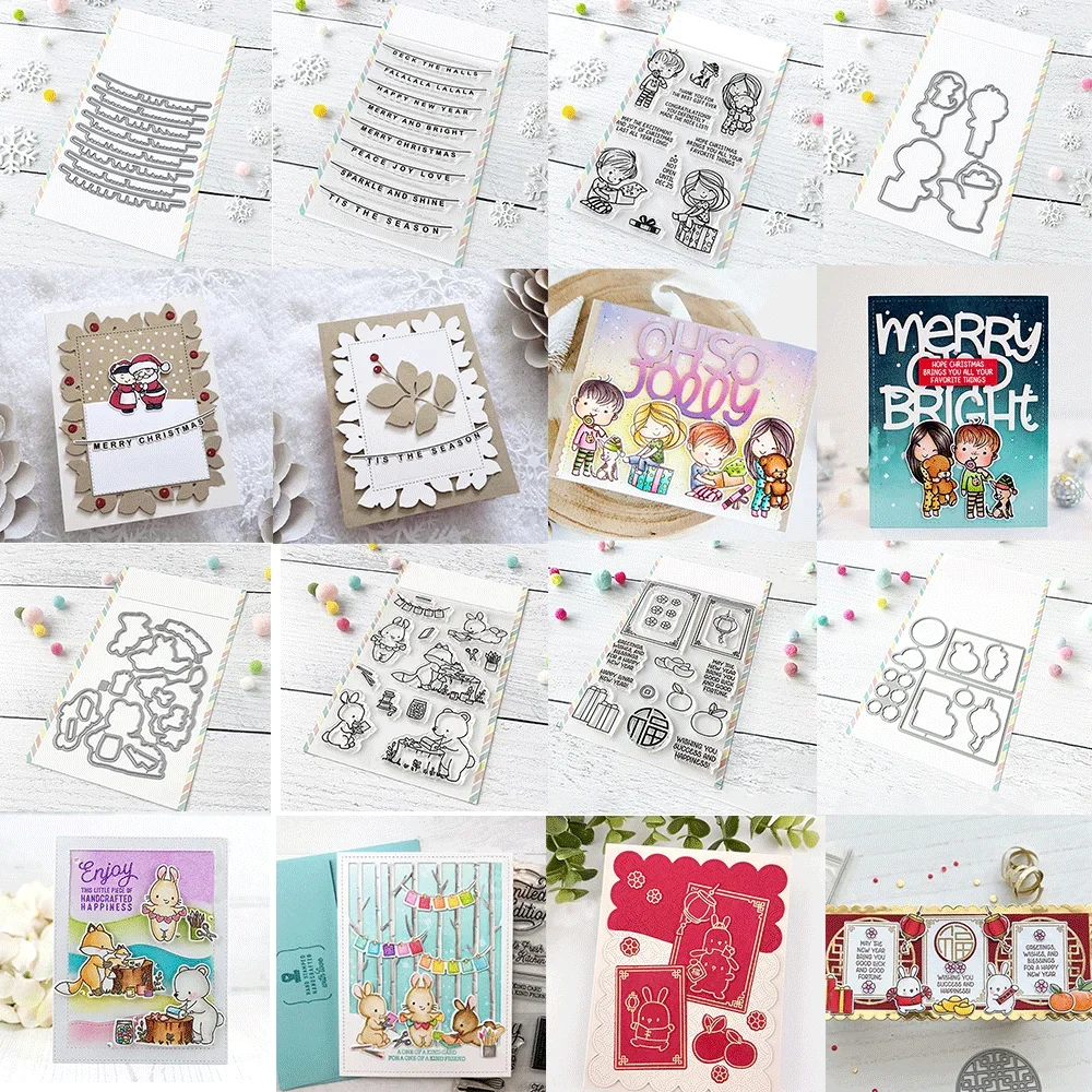 

Animal Bundles Clear Stamps And Metal Cutting Dies 2024 New For DIY Craft Making Card Photo Album Scrapbooking Decoration