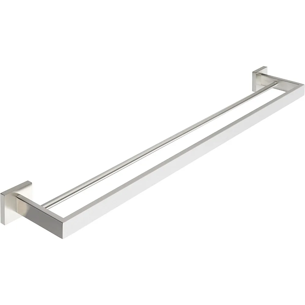 

Двойная вешалка для полотенец, 32-дюймовая вешалка для полотенец из нержавеющей стали для ванной комнаты, длинная настенная вешалка для полотенец для ванной комнаты, отделка из матового никеля.