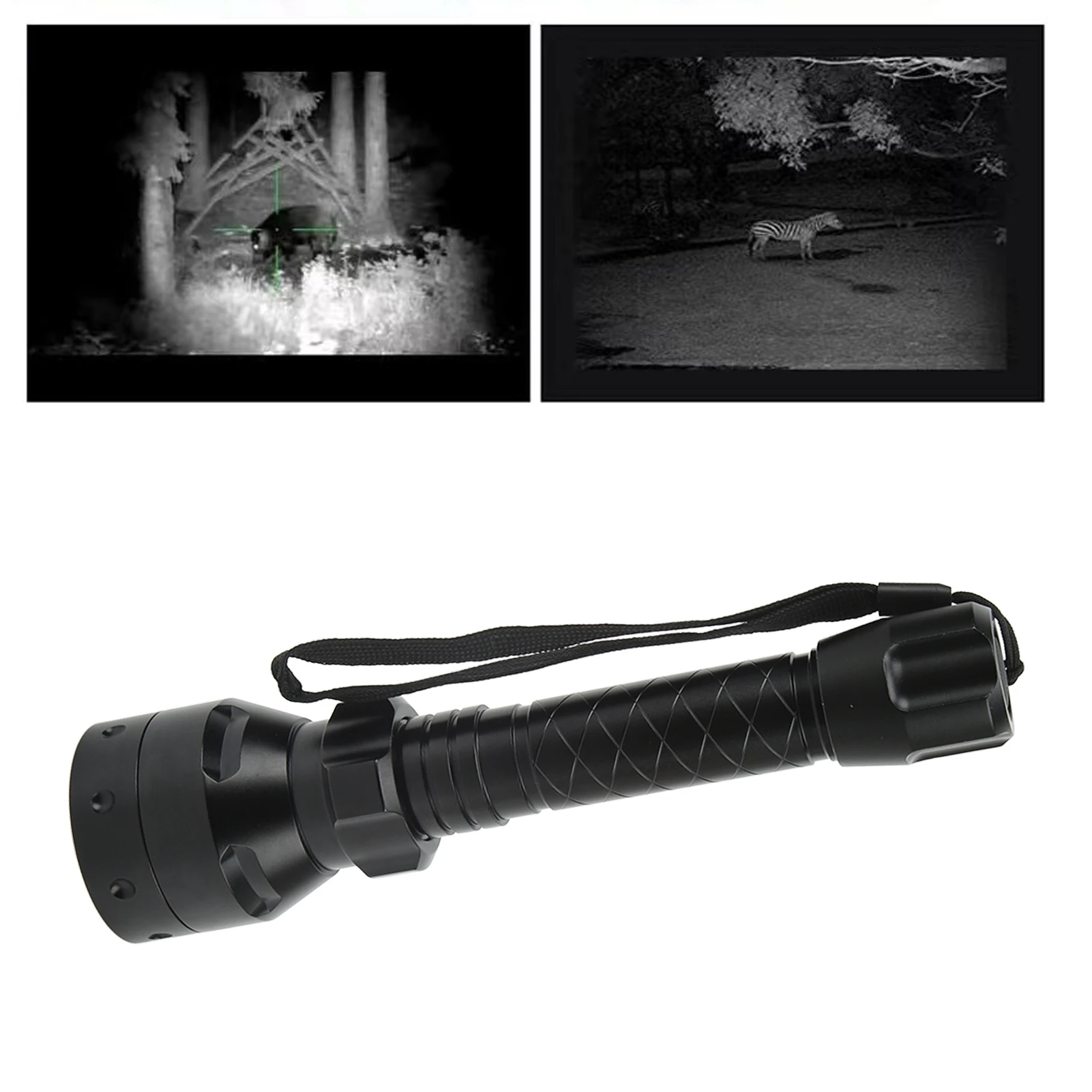 

ИК-фонарик из алюминиевого сплава, ночное видение, вращающийся зум, 850 нм, фонарик для улицы, ИК-фонарик, инфракрасный фонарик ночного видения