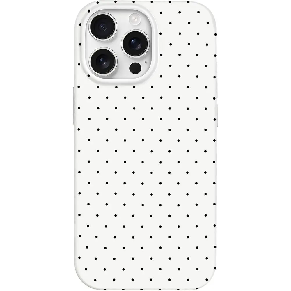 

or iPe 15 Pro Case Cute Polka Dot Aesthetic Design Simple Cover 6.1", Thin Slim Anti-Scratch Sot TPU Bumper Shockproo Rubber Pro