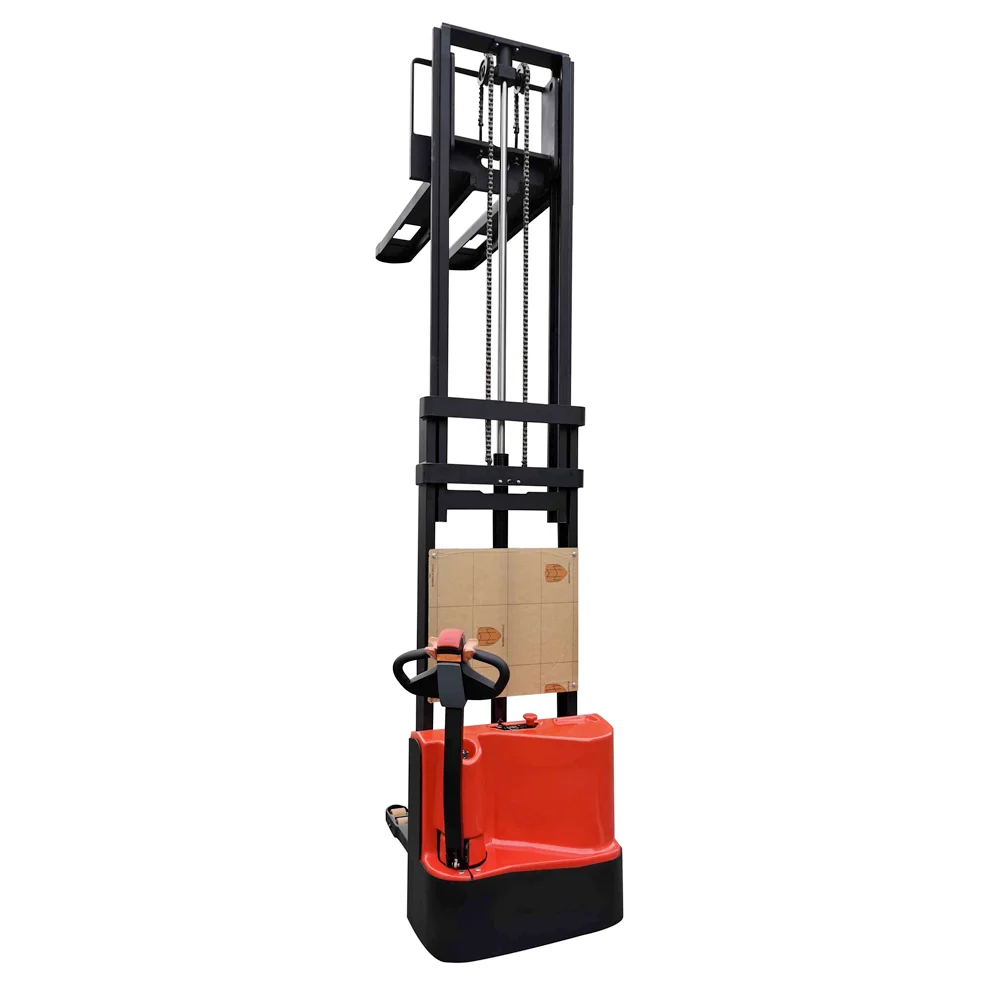 1.5T 1500kg pedestrian electric stacker intercom electric stacker battery power tray stacker