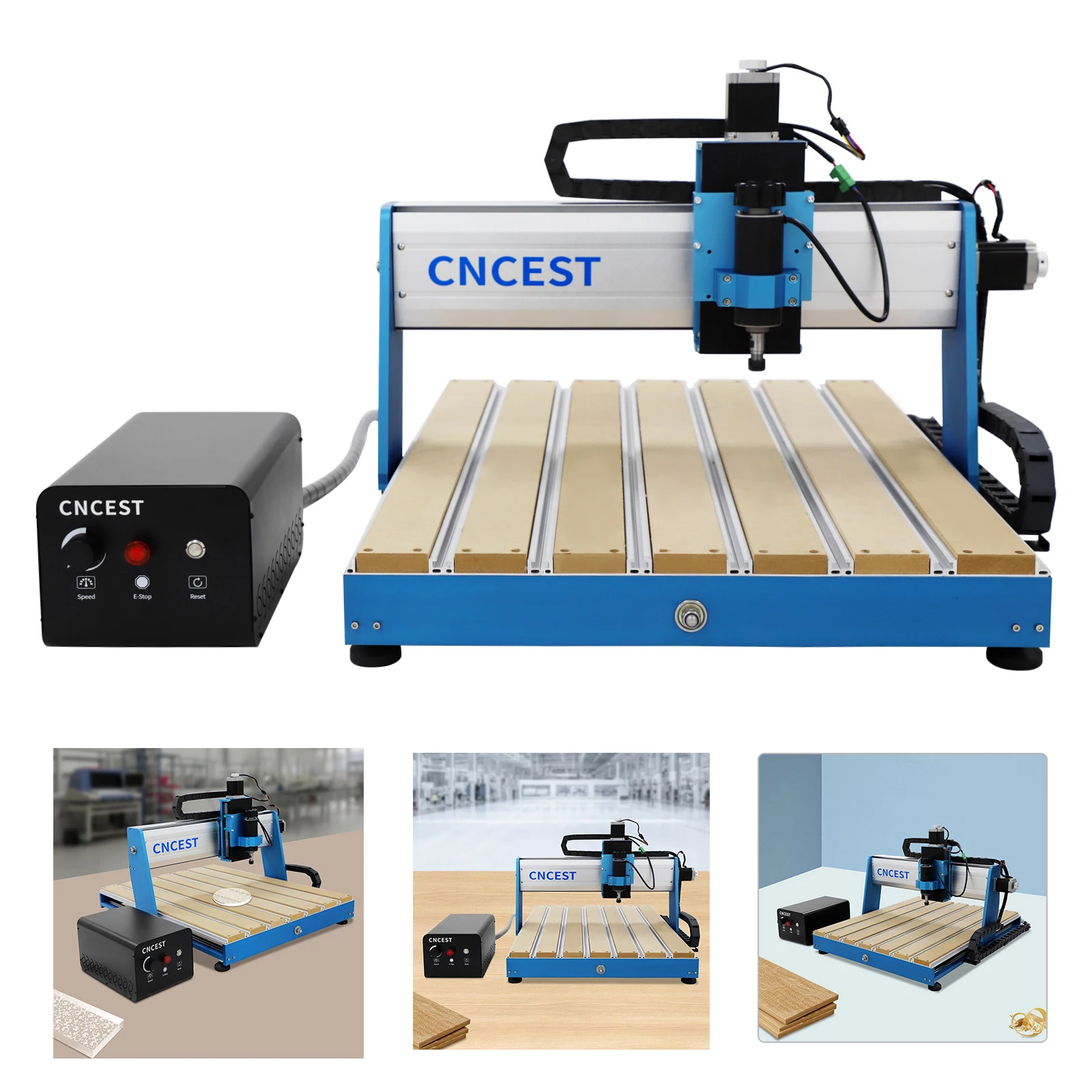 CNC Engraving Machine 500W, Milling Carving Router with ER11 Collet & GRBL USB, Air-Cooled for Wood Acrylic PVC