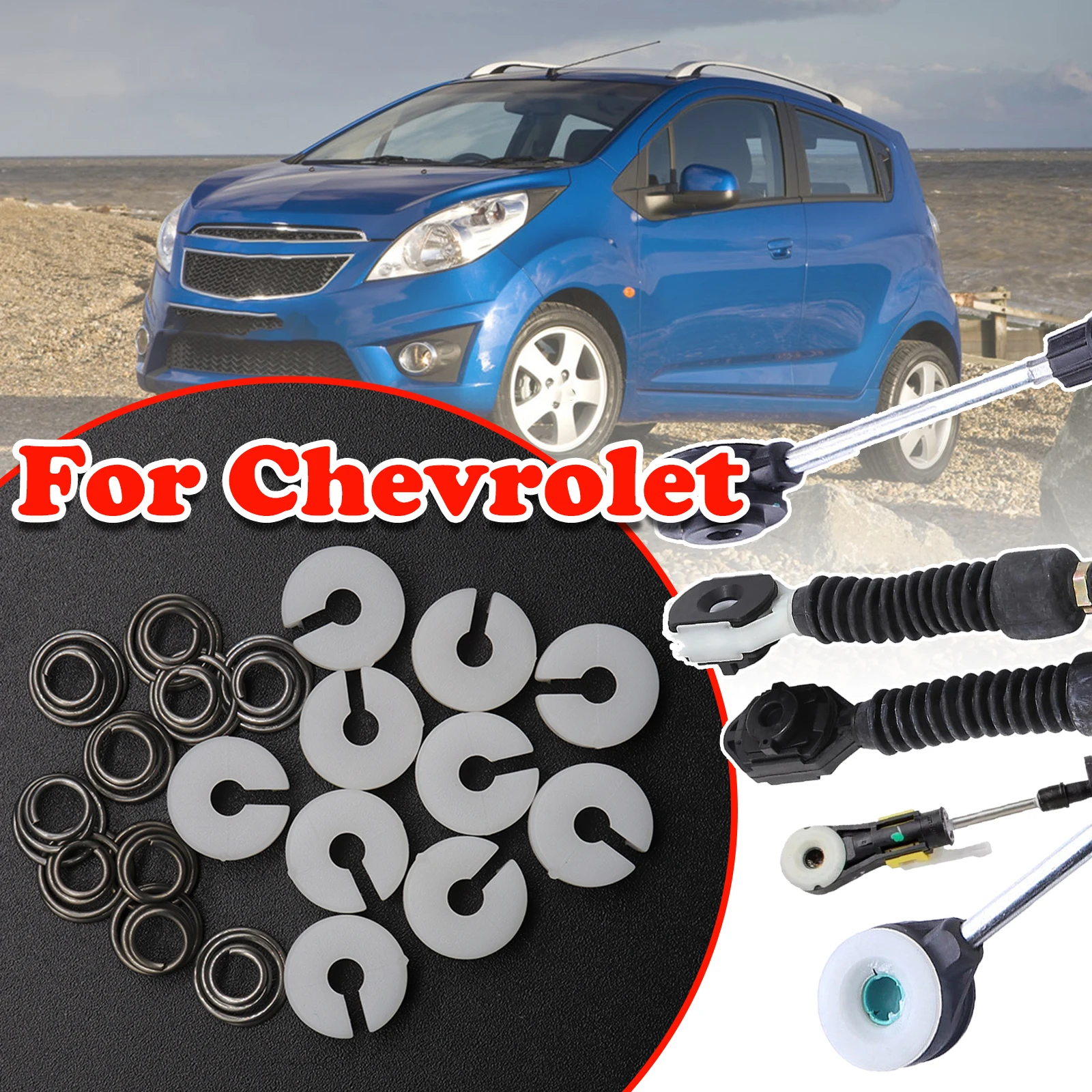 

For Chevrolet Manual Gearbox Shift Cable Linkage Control Bushing Gear Shifter Lever Connect Bush Spring Repair kit Accessories