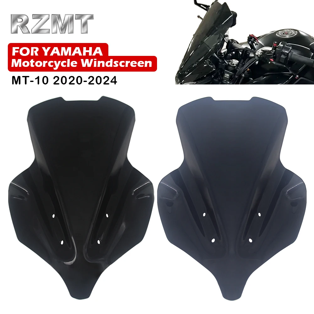 MT10 New windshields Motorcycle Sport Windshield Visor Black Windscreen For YAMAHA MT-10 2020-2024 MT 10 WindScreen Accessories