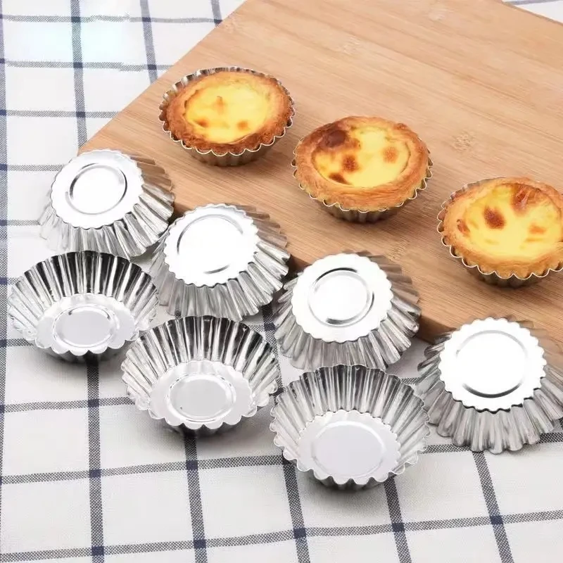 10/20/30pcs Egg Tart Mold Good Thermal Conductivity Light And Durable Easy To Demould for Baking Mini Tarts Pies Cupcakes Muffin