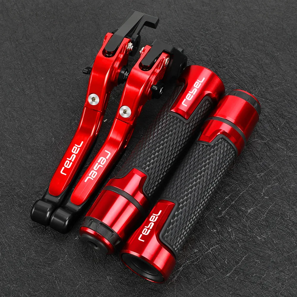 

FOR HONDA REBEL CMX250C CA250 Motorcycle Accessories Adjustable Folding Brake Clutch Levers Handlebar Handle Grips Ends CMX 250C