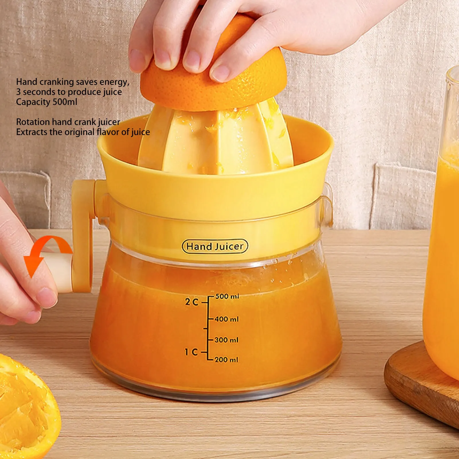 Hand Juicer Multi-functional Orange Lemon Juicer Manual Portable Citrus Juicer Kitchen Manual Citrus Juicer