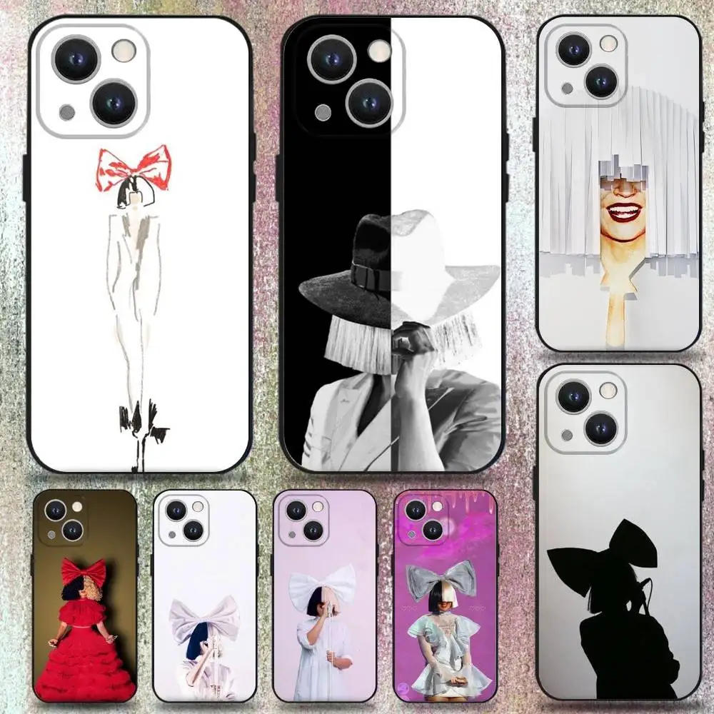 

S-Sia Kate Isobelle Furler Singer Phone Case For iPhone 16,15,14,13,12,11 Plus,Pro Max,XS,X,XR,SE,Mini Soft Silicone Black Cover