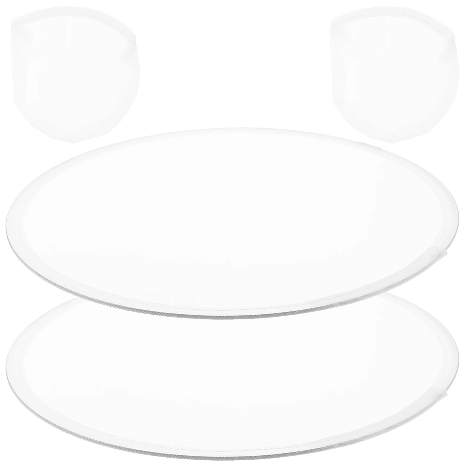 

2pcs Folding Foldable Round Portable Lightweight Hand For Women Retro Circular Fan Dancing Performance Fan Easy Carry