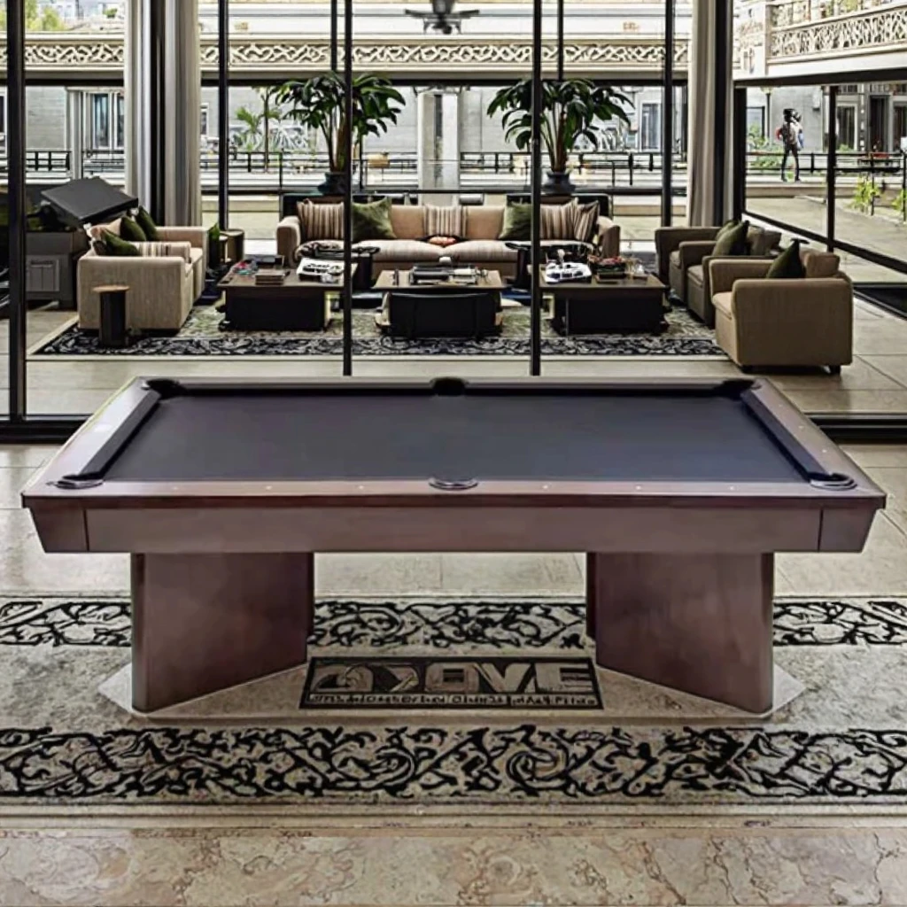 Pool Table 7ft 8ft 9ft Solid Wood Jiujiang 1 Inch Slates Slab Billiard Pool Table Retro Style Billiards Table for Home