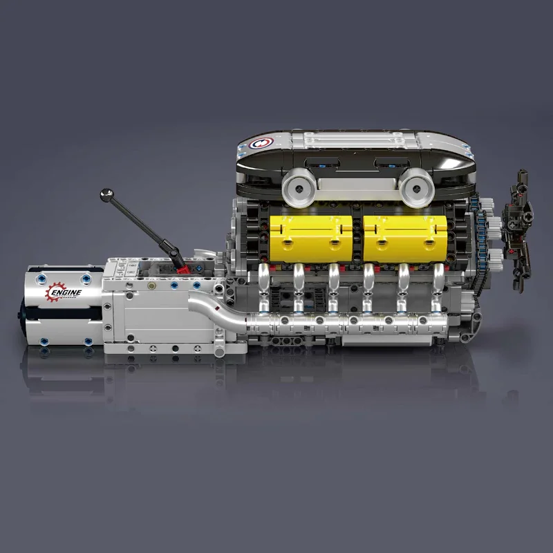 1260 pièces technique MOC MouldKing 10202 voiture de sport Supercar V12 moteur Transmission modèle blocs de construction brique Puzzle jouets cadeau