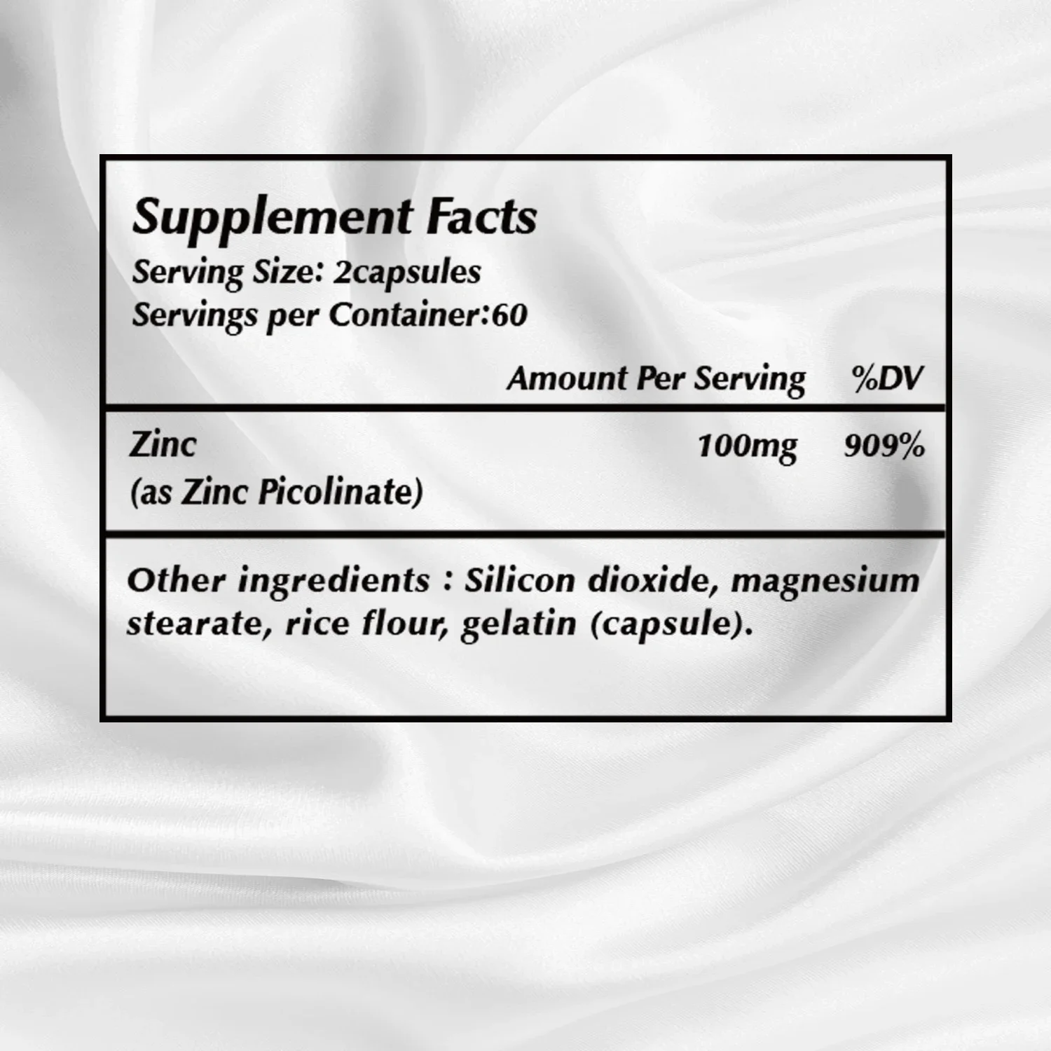 Zinc - Supports Healthy Skin and Immune System, Boosts Vitality and Promotes Energy Production