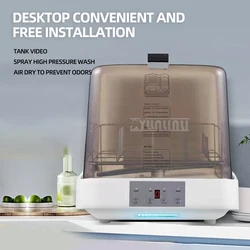 Portable Countertop Dish Washers Machine For Kitchen Household Intelligen Visual Dishwasher