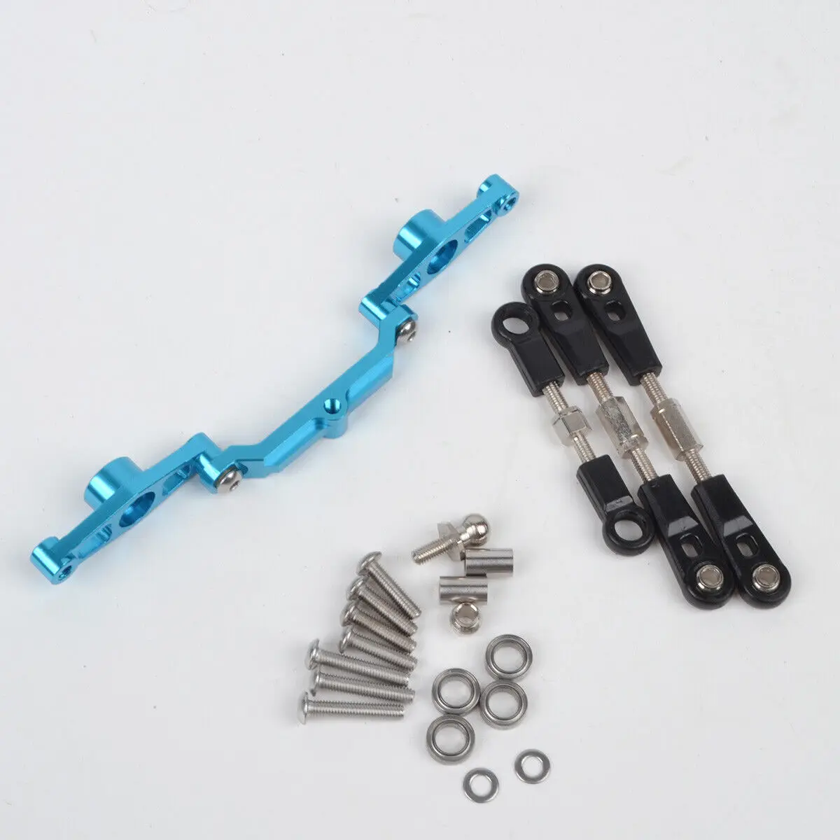 RcAidong 1/10 Aluminium Ball Bearing Crank Steering Set for Tamiya TT02B TT-02B MS TT-02BRRC Buggy Car Chassis Upgrade Parts