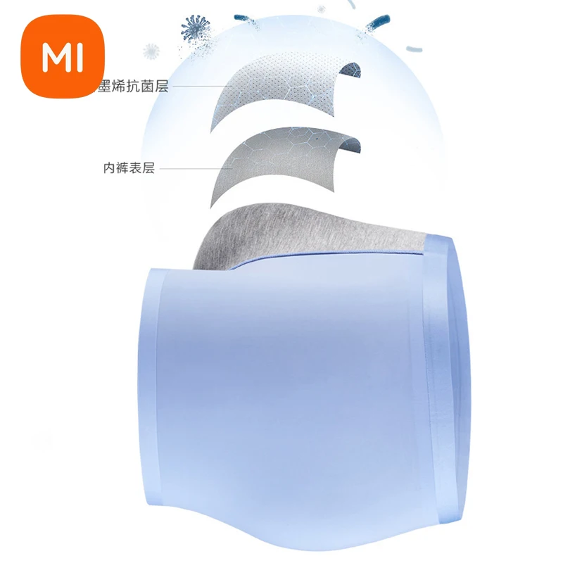 Xiaomi Mijia-ropa interior de grafeno 3A para hombre, calzoncillos antibacterianos, Bóxer absorbente de humedad, 6 colores, novedad