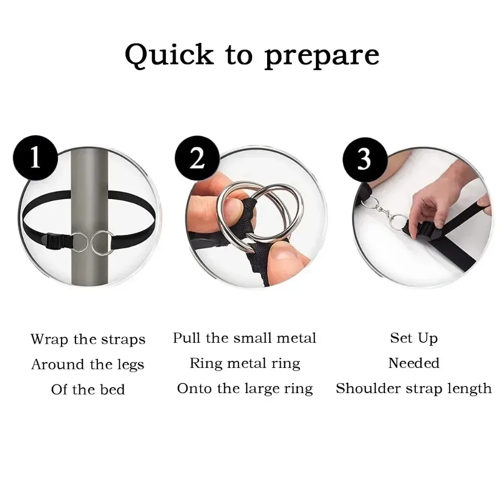 BDSM Bed Bondage Kit for Couple - 18+ Ergonomic Soft Handcuffs Rope, Adult Sexy Restraints Game Toy Sexyshop Sex Toi for Man - Image 4