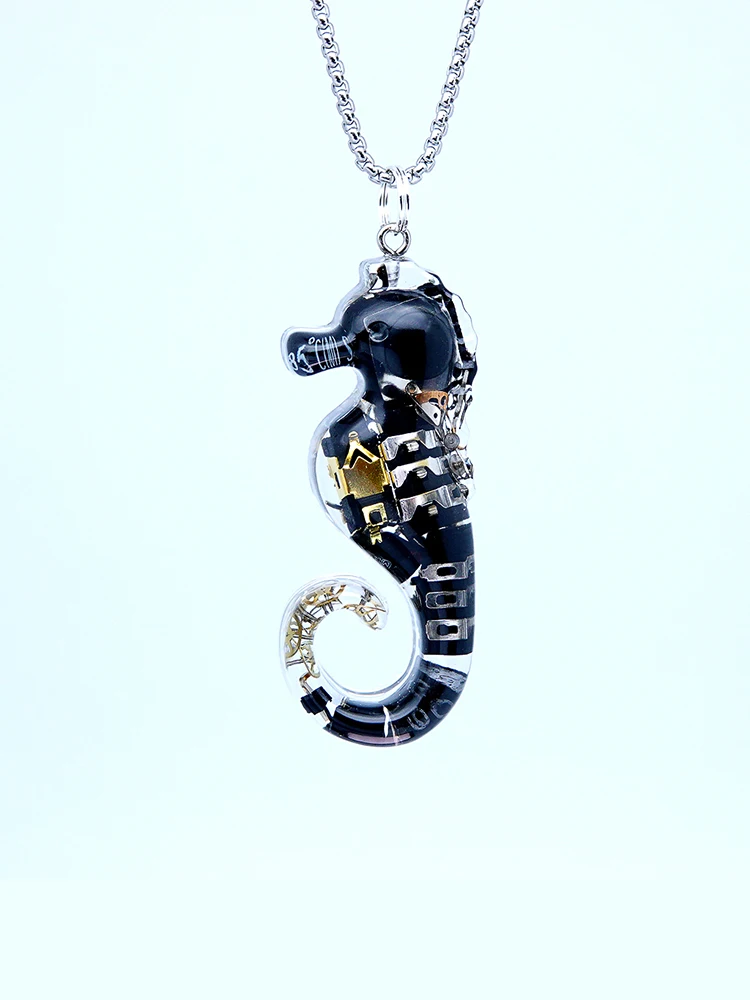 

Seahorse necklace car hanging keychain accessories gift