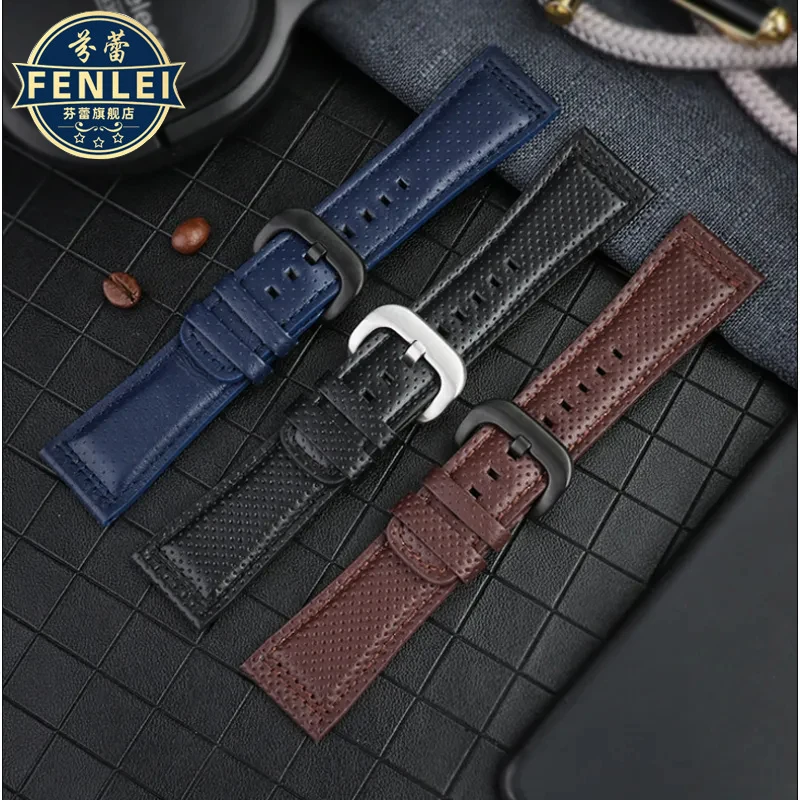 Cowhide Watchbands For Seven Friday SF-M2/Q201/02/03 P3C/02/SF-M3/04/P1B/01 Strap Genuine Leather Wristband 28mm Men's Bracelet