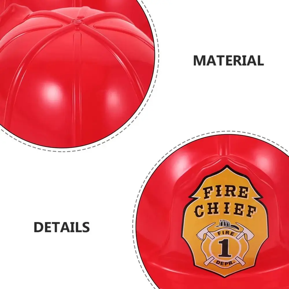Fireman Hat Simulation Fireman Hat Makeup Adjustable Fireman Safety Helmet Security Plastic Fireman Hat Game Players