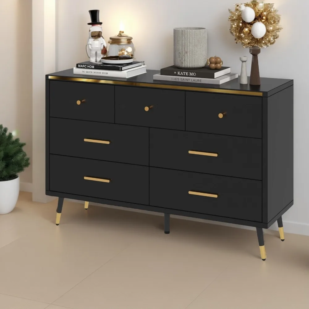 

47 Large Double Storage Dresser Organizer Chest of Drawers for Hallway Entryway