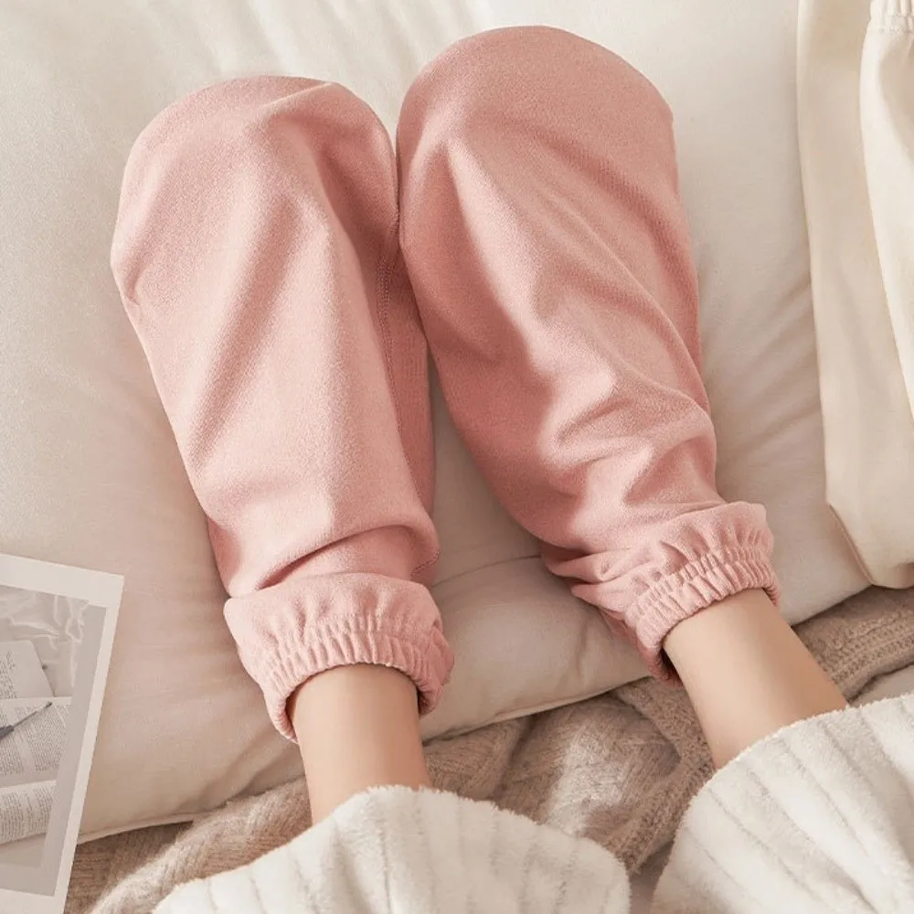 

5pairs Keep Warm Sleeping Socks Night Wear Soft Loose Foot Covers Solid Color Postpartum Care Air Conditioning Socks Winter