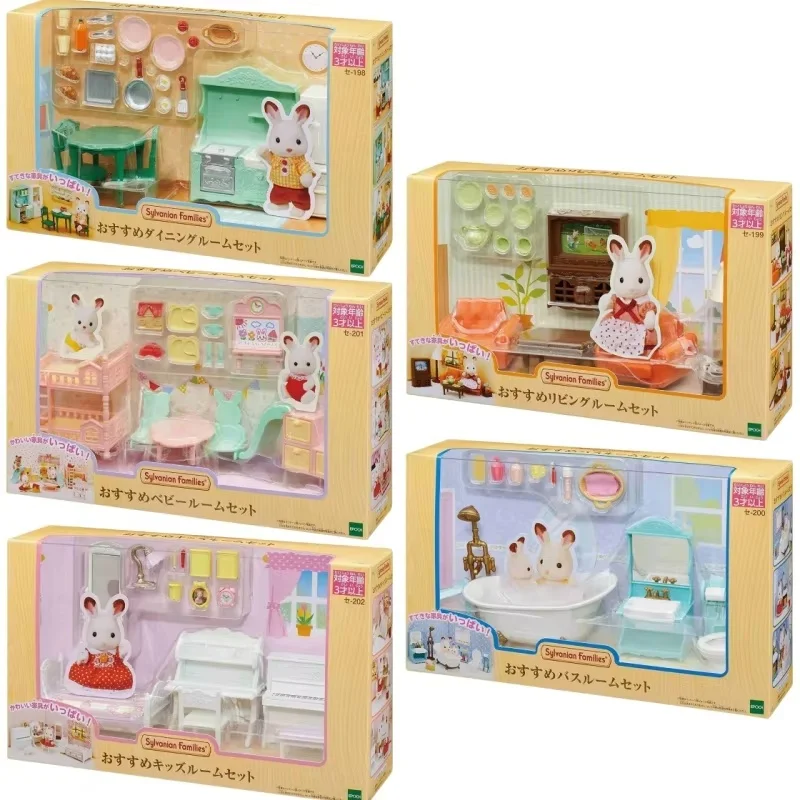 

Genuine Anime Sylvanian Families Play House Toy Set Anime Girl Toy Family Figurine Room Decoration Ornaments Birthday Gift Toys