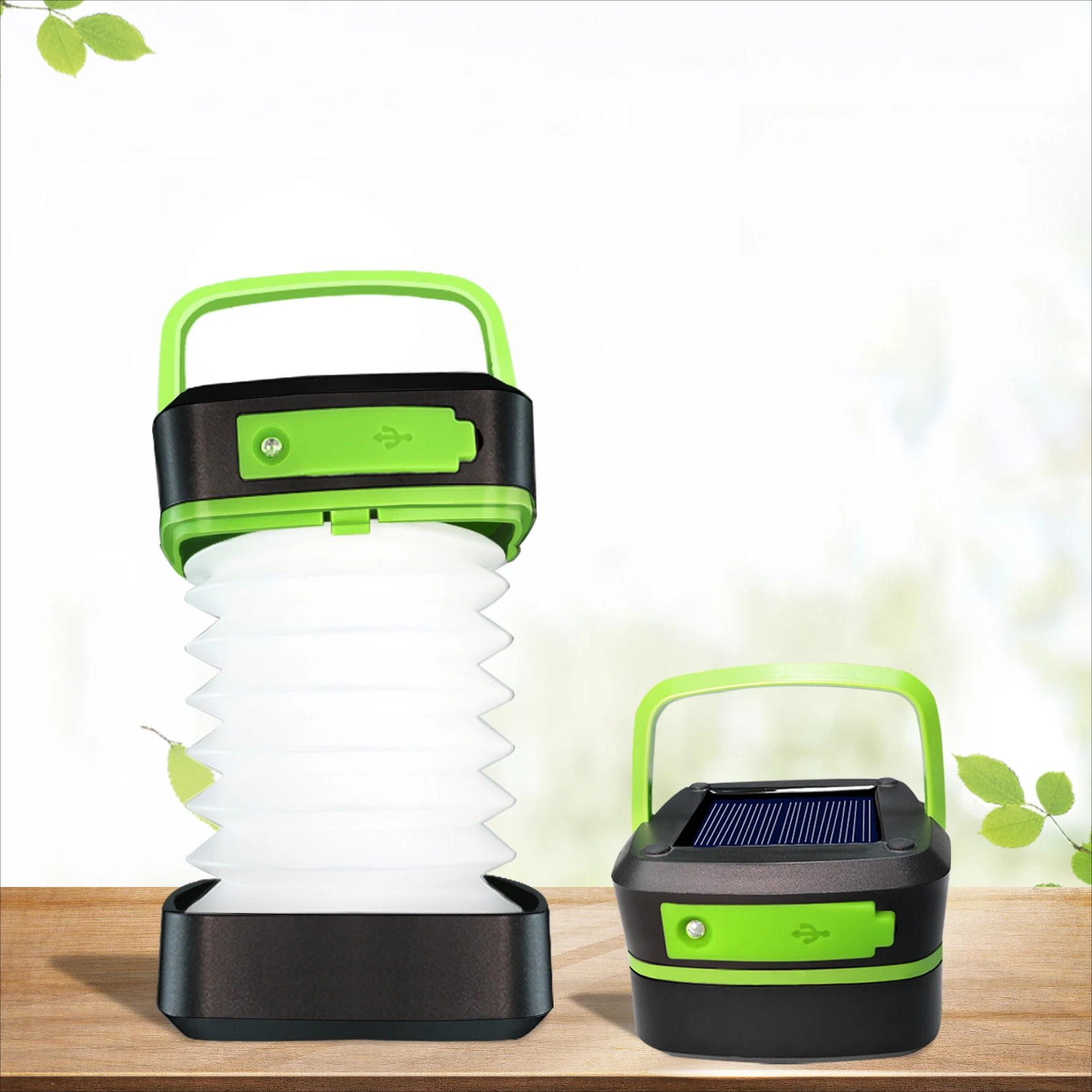 Foldable Solar Light, Outdoor USB Charging Portable Garden Light, Household Waterproof Portable Tent Sensor Light