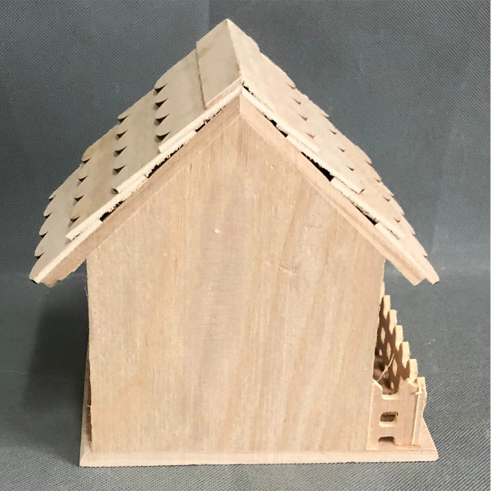 

Rural House nament Wooden Adornment Pendant for Window Christmas Tree Door Decor Hanging Bird House Model Lightweight Birthday