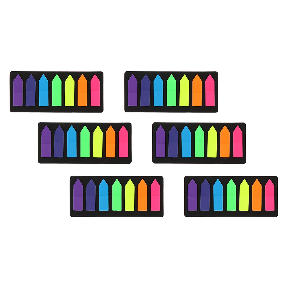 6Sets Colorful Arrow Label Stickers Lightweight Writable Memo Notes for Office Classification and Marking Multipurpose