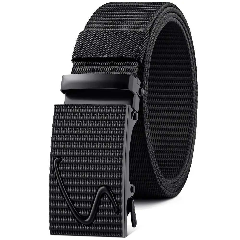 Cheap Belt Men's Nylon Belt Plastic Automatic Buckle Outdoor Canvas Belt for Men